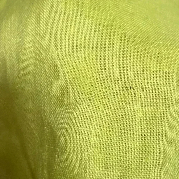 Tyler Boe Dora Linen Button Down Collared Tunic Shirt Wild Lime Womens Sz Medium - Picture 9 of 12